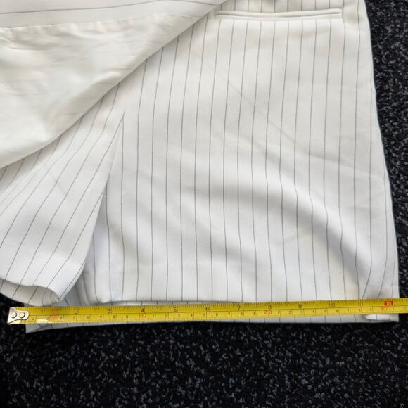 Open Edit Women's Pinstripe The Icon Wrap Front Skort Side Zip White Size S - Picture 7 of 11